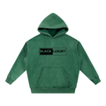 Black classic Logo Snow Wash Fleece Oversize Hoodie