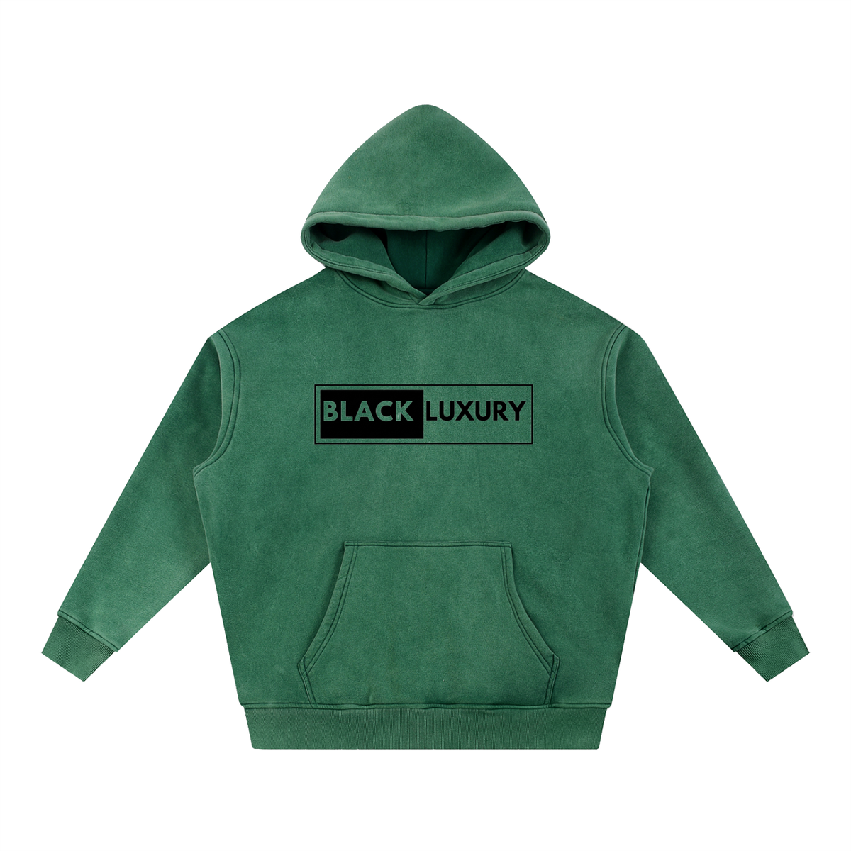 Black classic Logo Snow Wash Fleece Oversize Hoodie