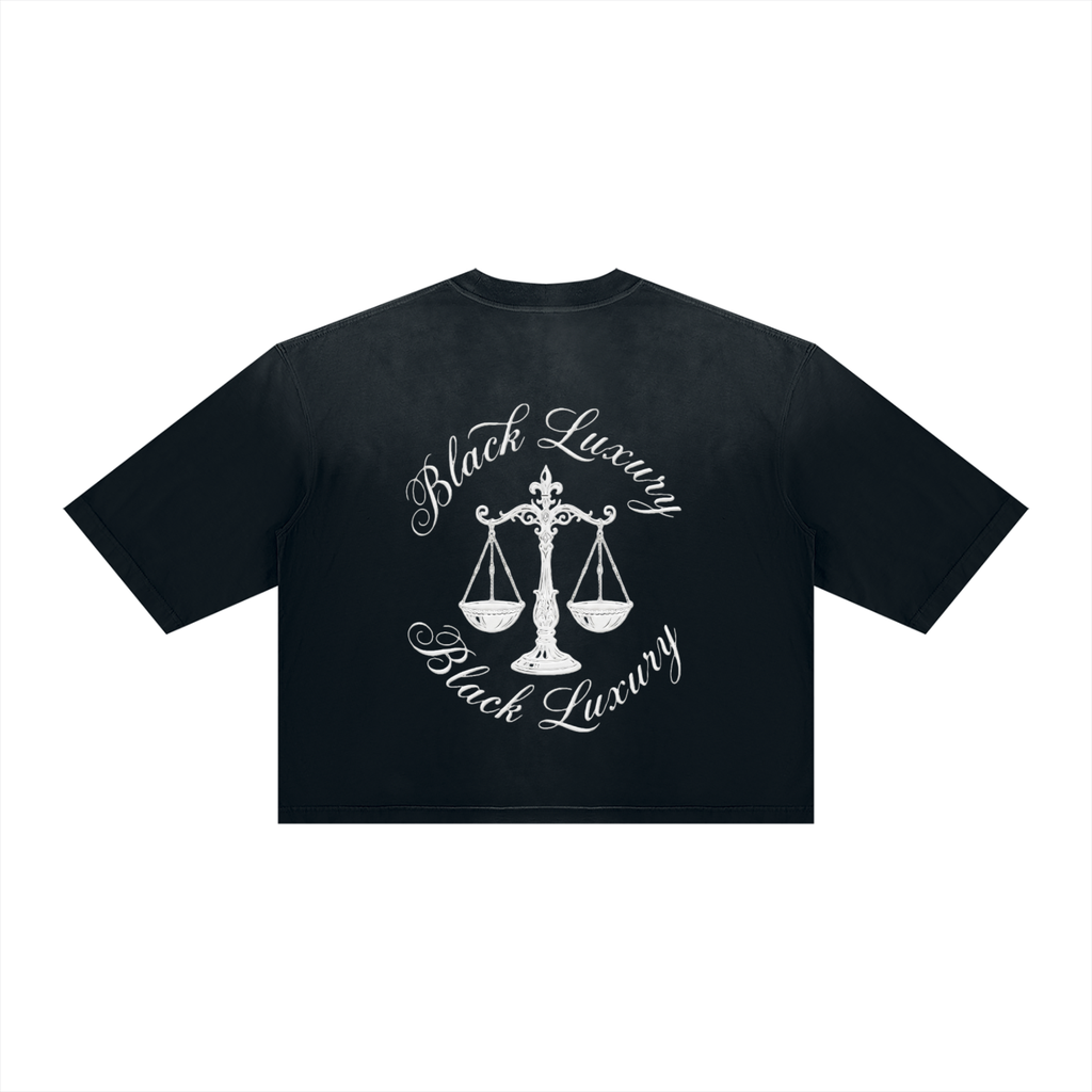 White Scale Unisex Vintage Wash Sunfade Boxy T-Shirt