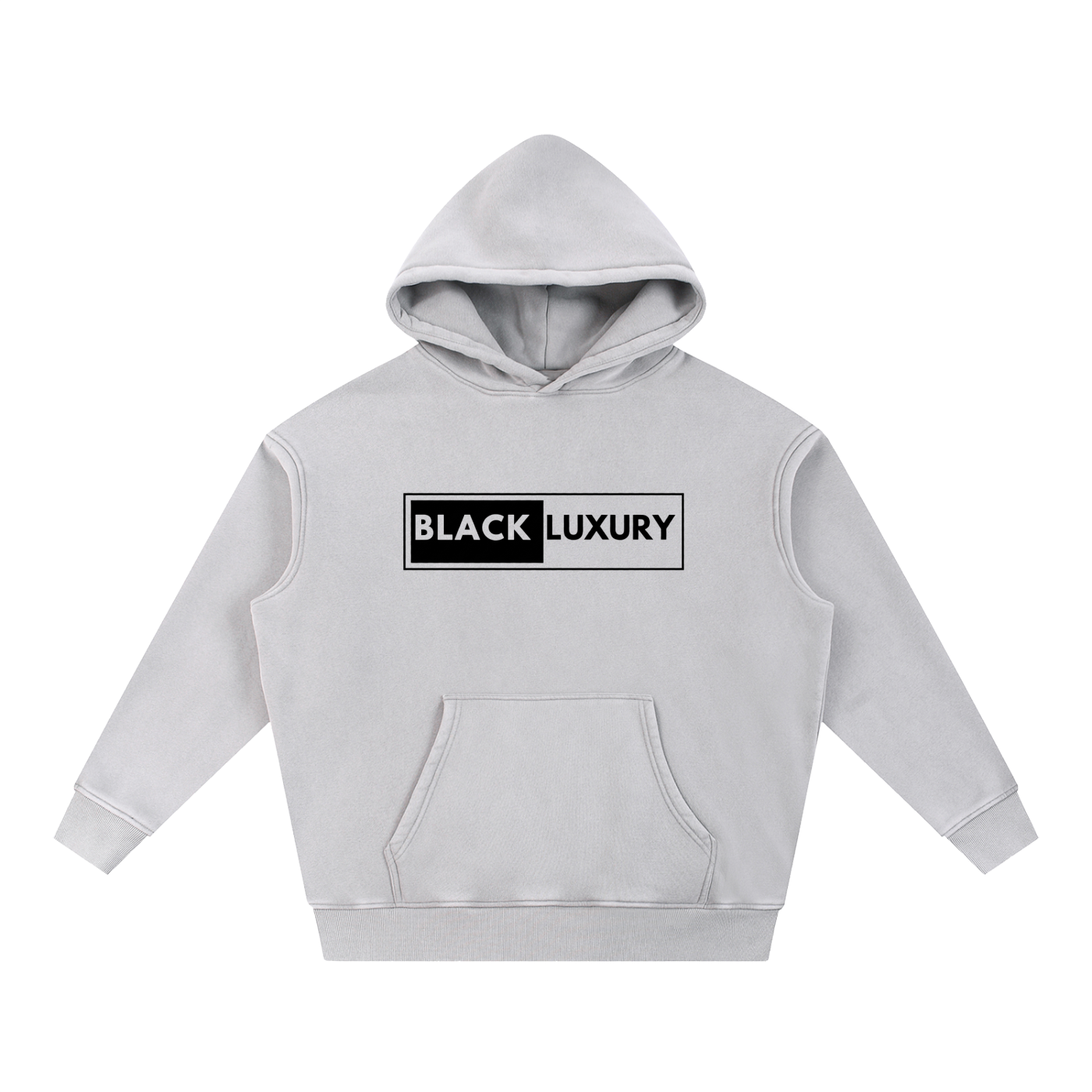 Black classic Logo Snow Wash Fleece Oversize Hoodie