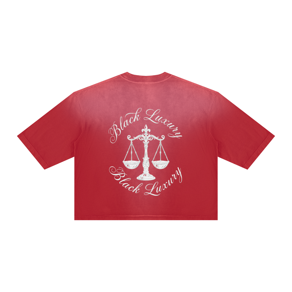 White Scale Unisex Vintage Wash Sunfade Boxy T-Shirt