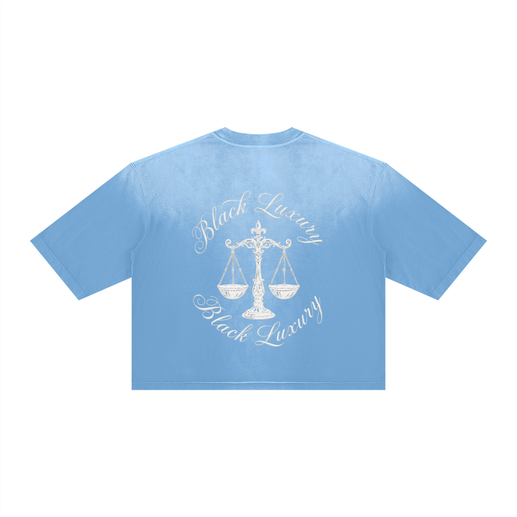 White Scale Unisex Vintage Wash Sunfade Boxy T-Shirt