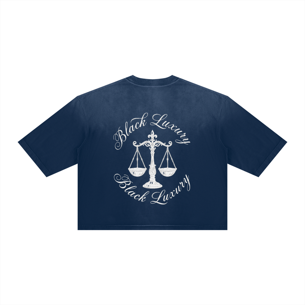 White Scale Unisex Vintage Wash Sunfade Boxy T-Shirt