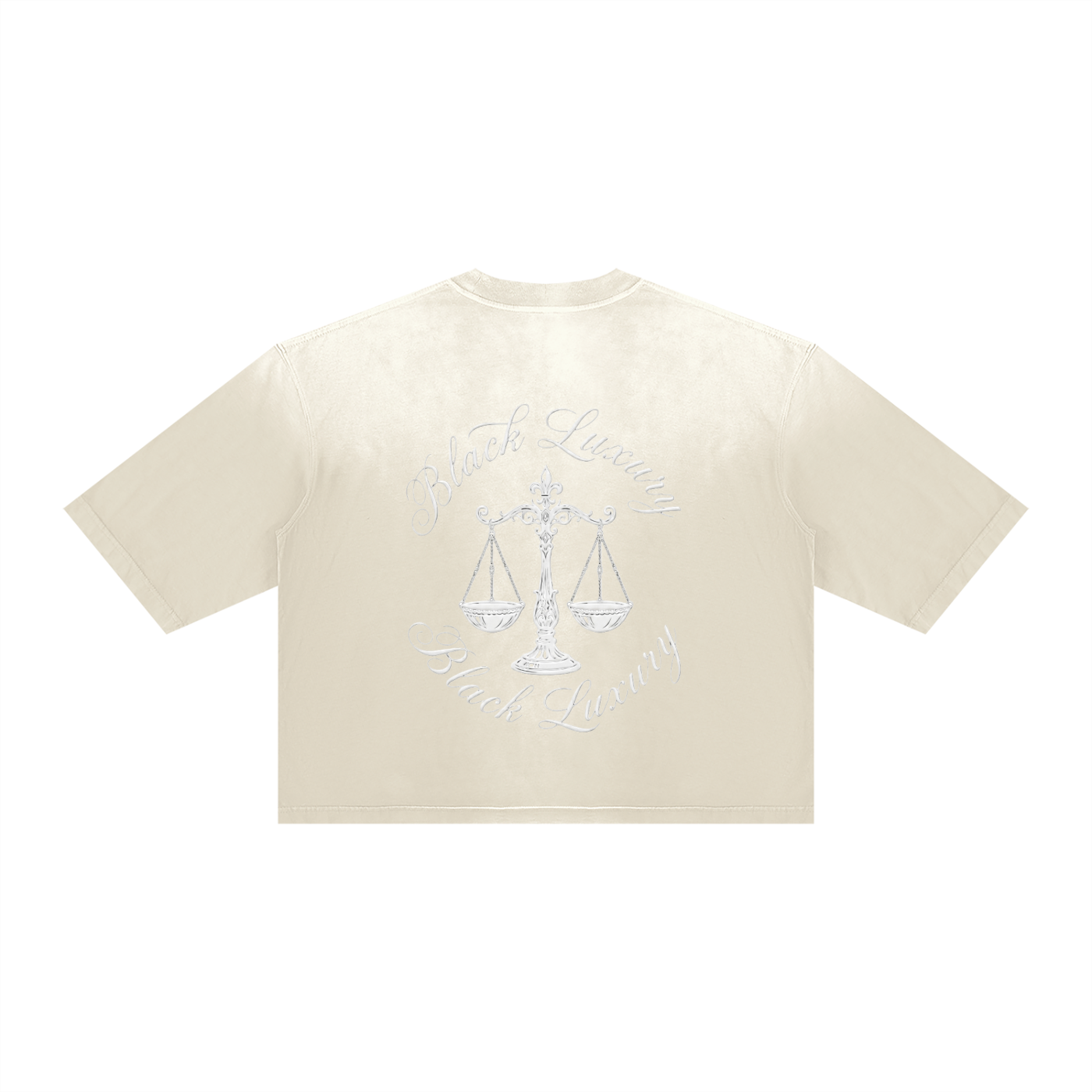 White Scale Unisex Vintage Wash Sunfade Boxy T-Shirt