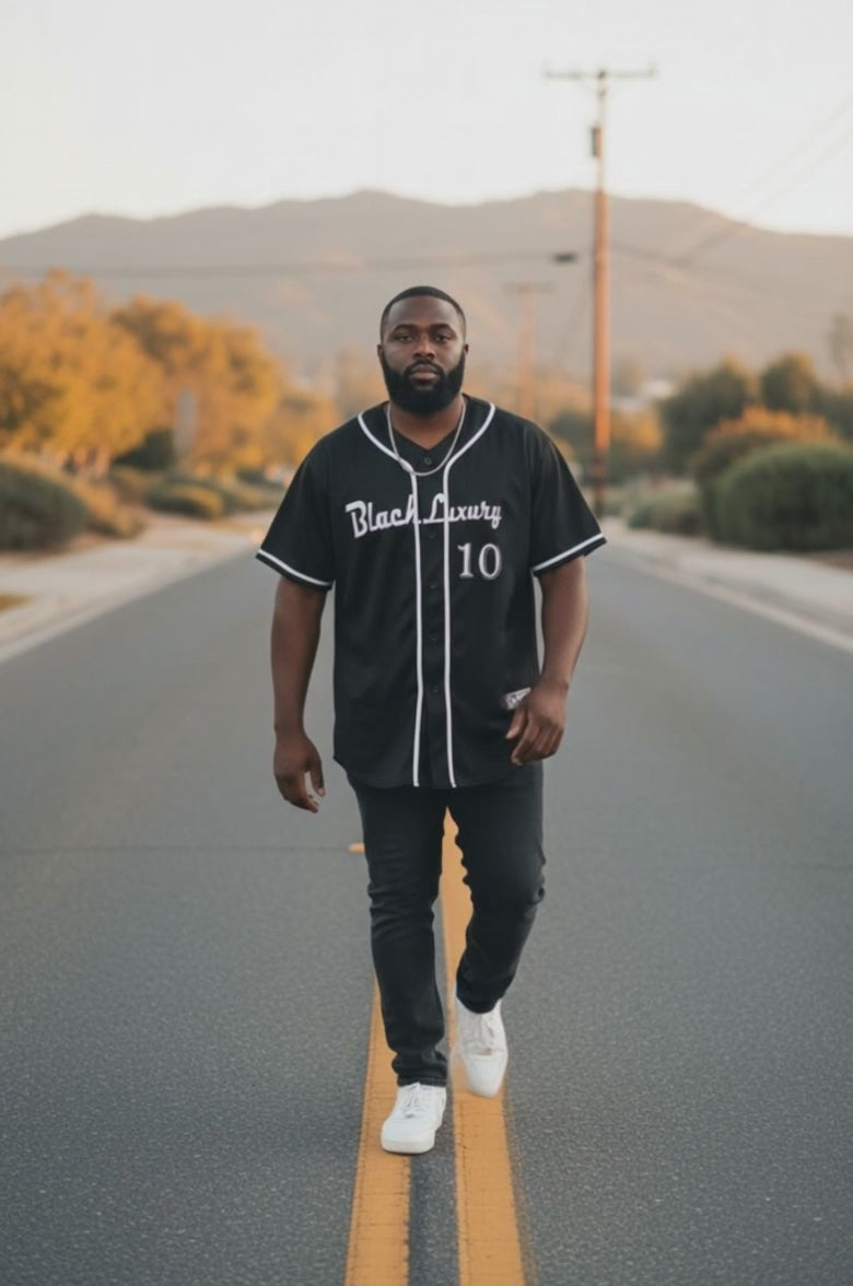 Black Luxury Baseball Jersey