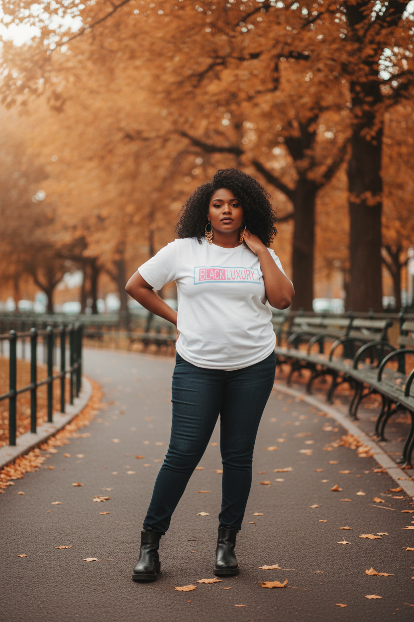 White, pink and light blue t-shirt