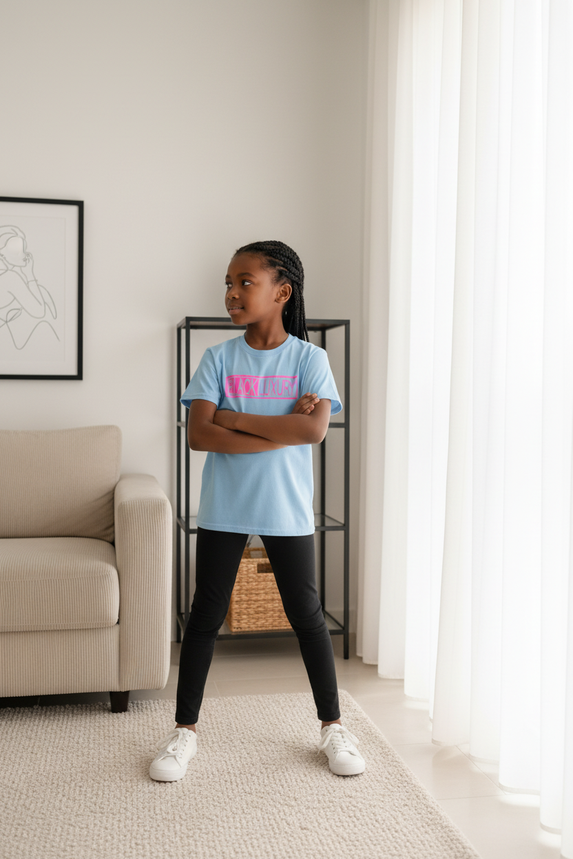 Light Blue and Pink T-shirt