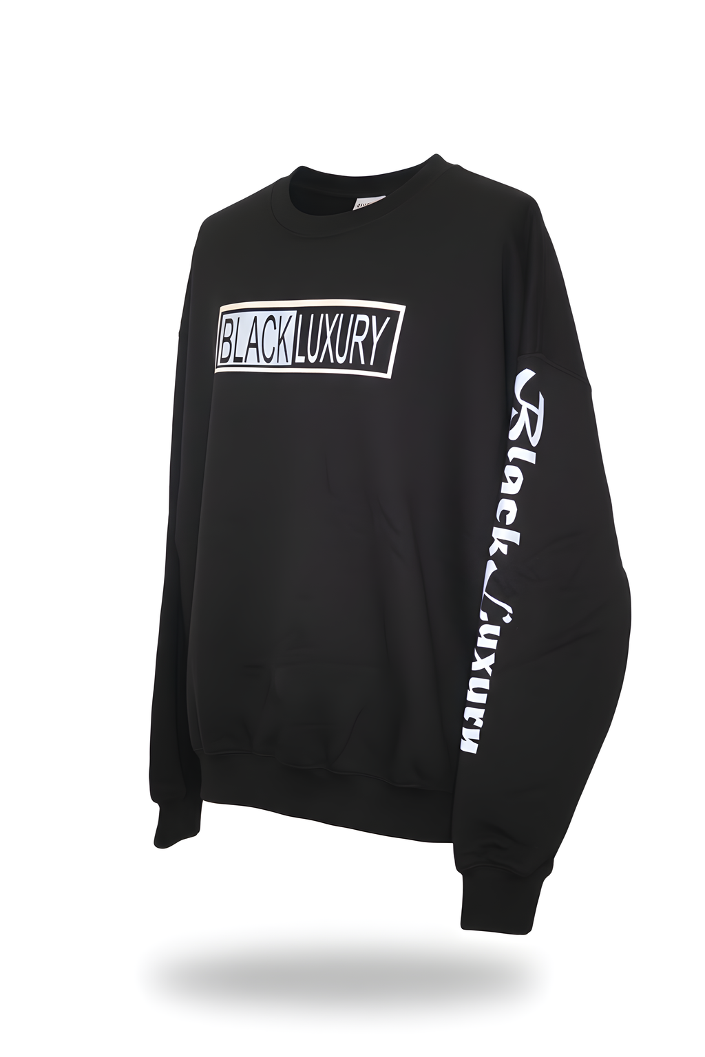 Black, light Blue and white sweatshirt