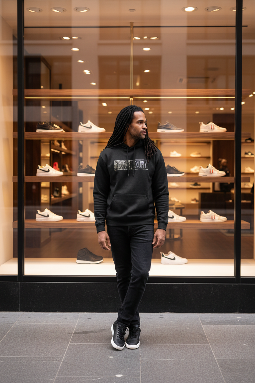 Black and camo hoodie