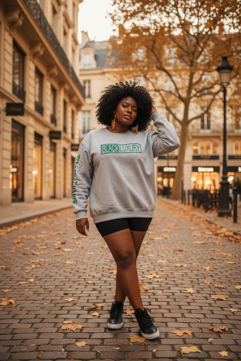 Gray and Green sweatshirt