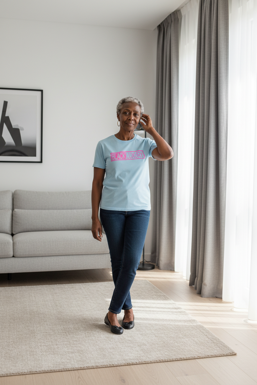 Light Blue and Pink T-shirt