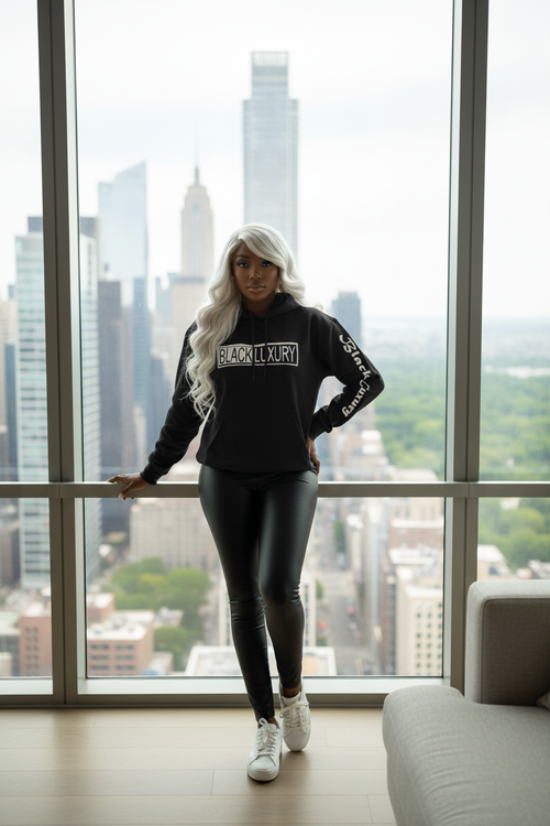 Black and white hoodie