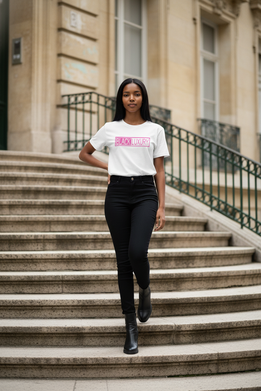 White and Pink T-shirt