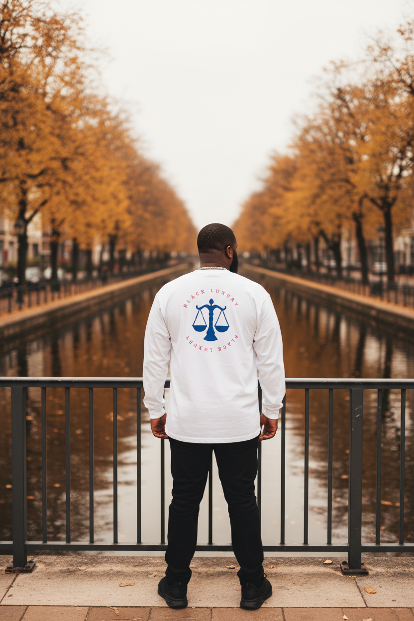 White, Blue and Red Black Luxury Scale sweatshirt