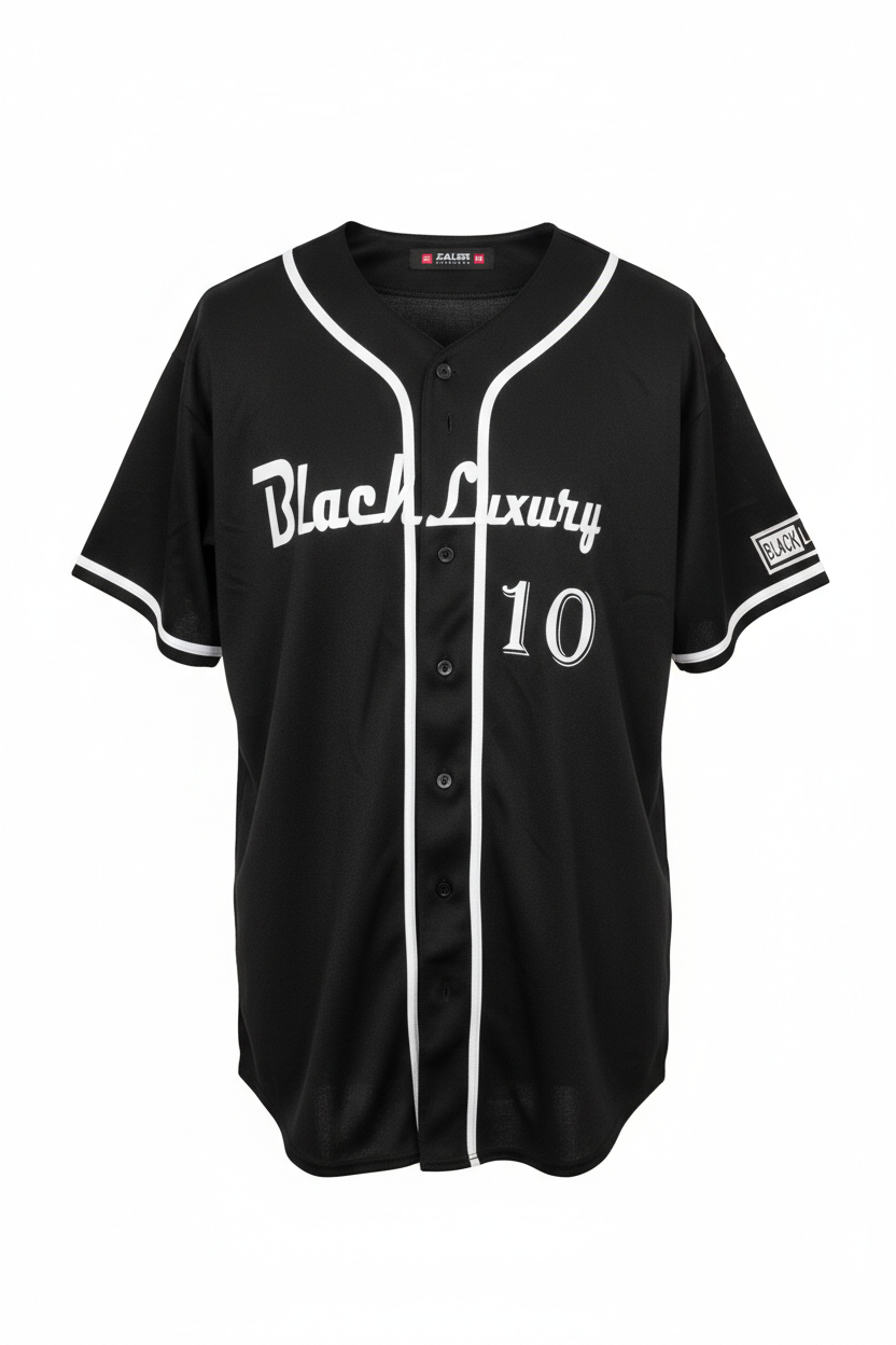 Black Luxury Baseball Jersey