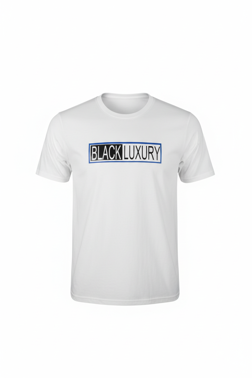 White, Black and Blue T-shirt