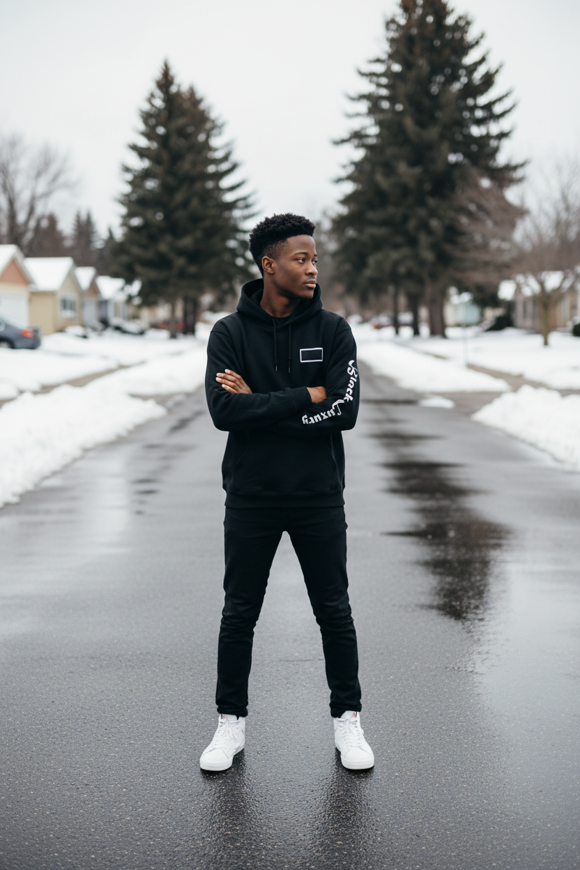 Black, Sliver and Black Black Luxury Scale hoodie