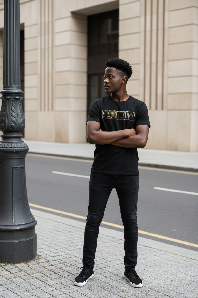 Black and Camo T-shirt