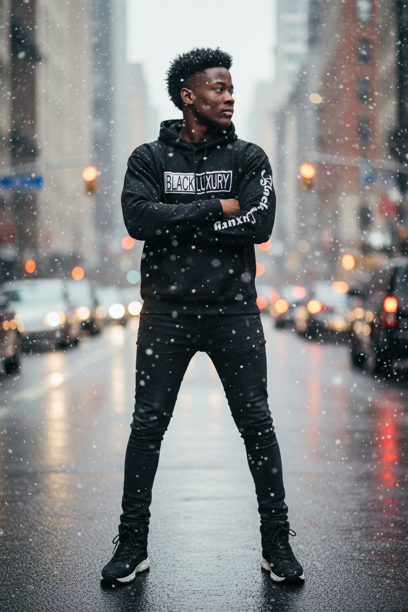 Black and Silver hoodie