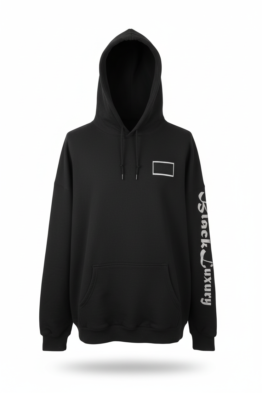 Black, Sliver and Black Black Luxury Scale hoodie