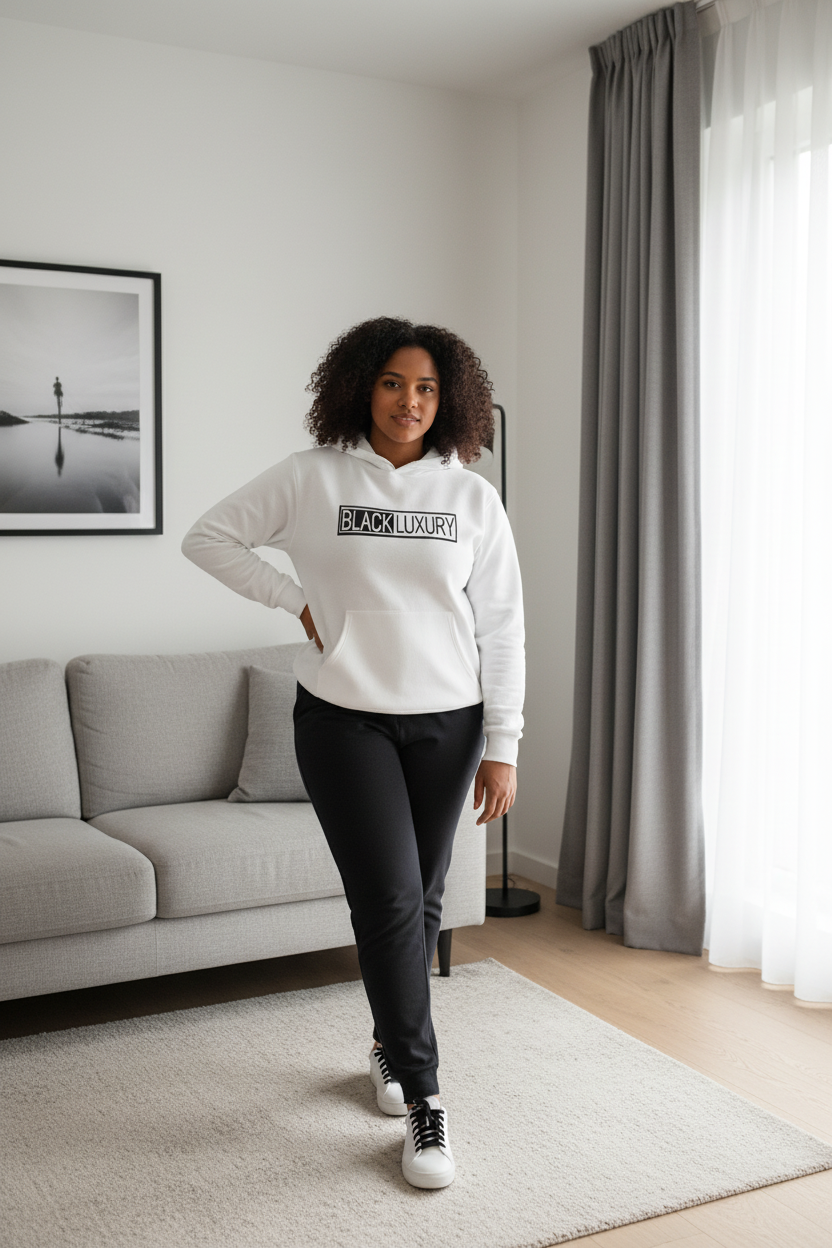 White and Black hoodie